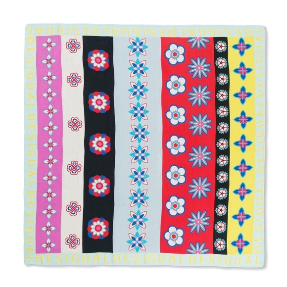 Desigual Large Square Garden Scarf - Picture 2 of 7